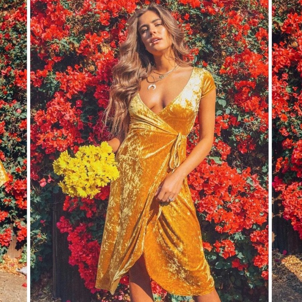 Velour Wrap Dress